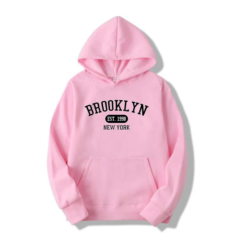 Brooklyn Est.1998 New York Letter Print Hoodies Man Women Casual Fall and winter hoodies Breathable Fashion Tops sell like hot