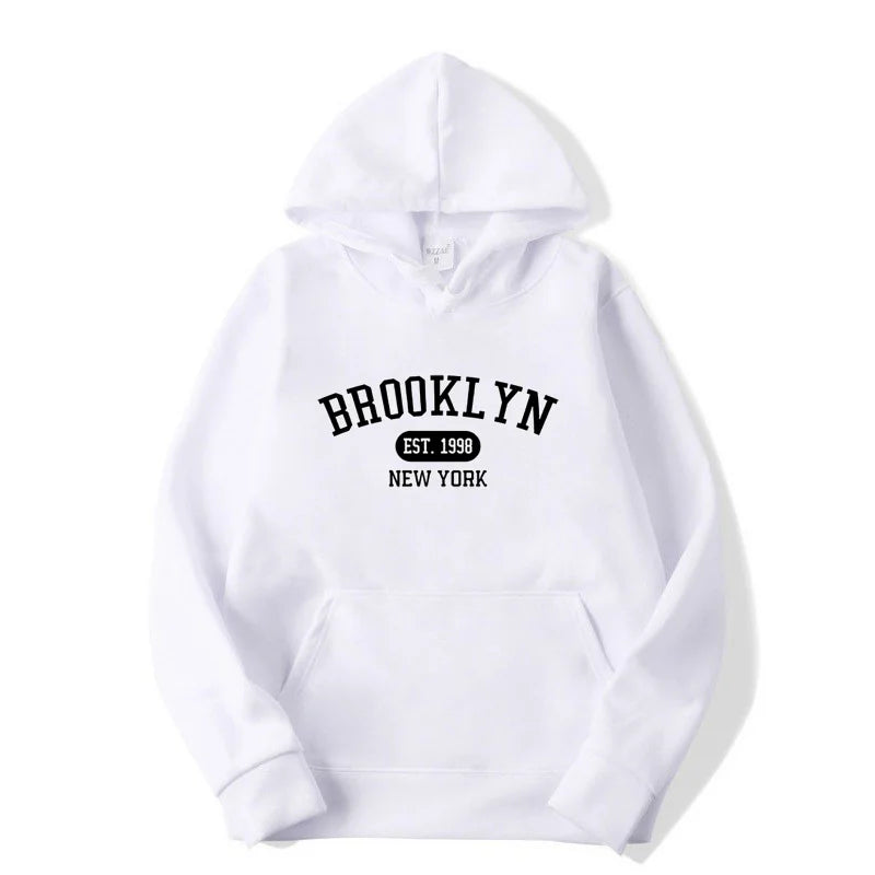 Brooklyn Est.1998 New York Letter Print Hoodies Man Women Casual Fall and winter hoodies Breathable Fashion Tops sell like hot