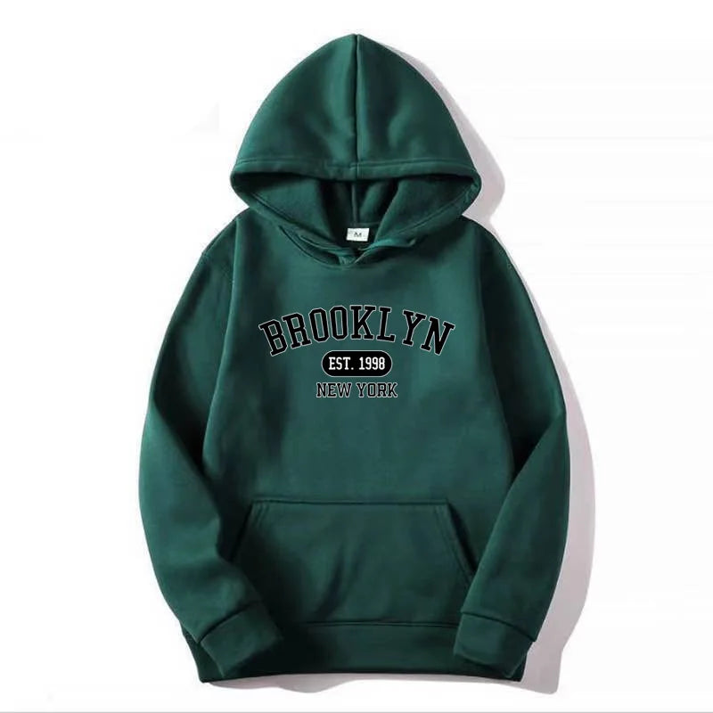 Brooklyn Est.1998 New York Letter Print Hoodies Man Women Casual Fall and winter hoodies Breathable Fashion Tops sell like hot