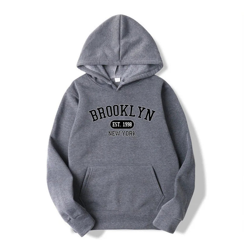 Brooklyn Est.1998 New York Letter Print Hoodies Man Women Casual Fall and winter hoodies Breathable Fashion Tops sell like hot