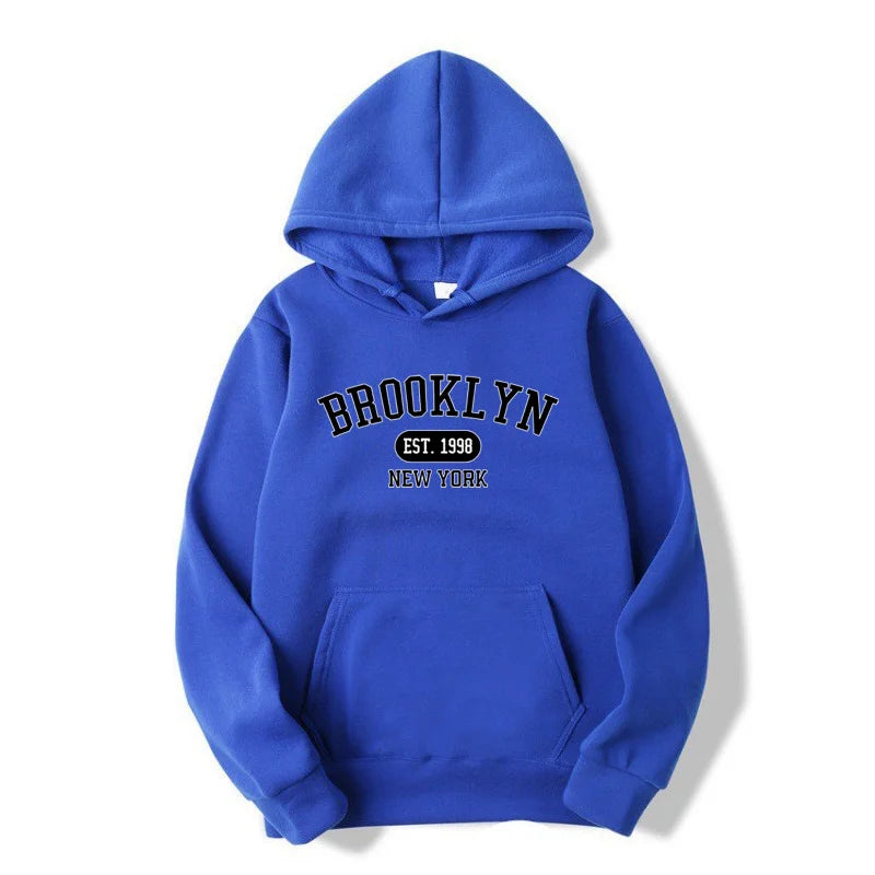 Brooklyn Est.1998 New York Letter Print Hoodies Man Women Casual Fall and winter hoodies Breathable Fashion Tops sell like hot